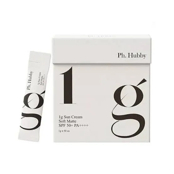 [PHB-SPF-SUN-004] Ph. Hubby 1g Sun Cream Soft Matte SPF 50+ PA++++ single application 10 Un.